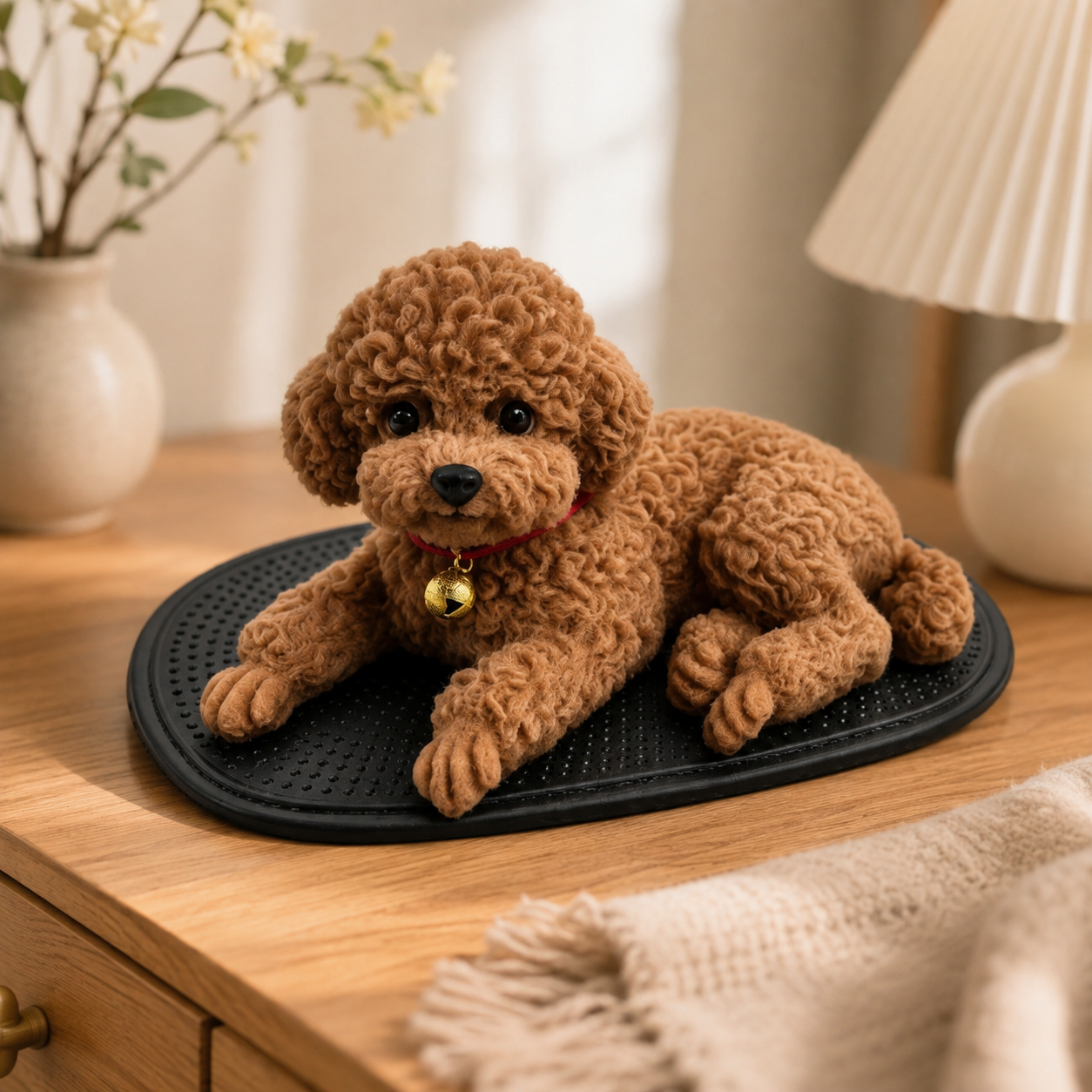 ✨ Squishy Poodle Car Dashboard Ornament | Cute Stress