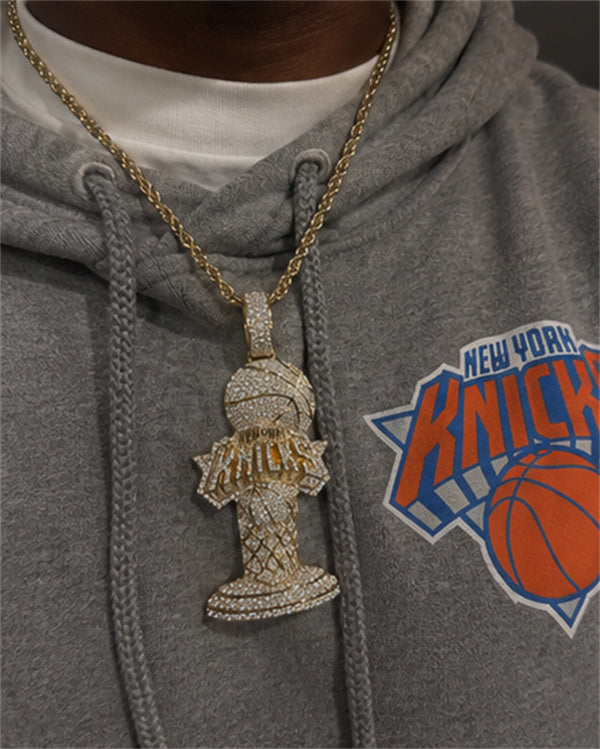 🌟Handmade New York Knicks Inspired Trophy Pendant | Basketball Fan Jewelry Gift🎁