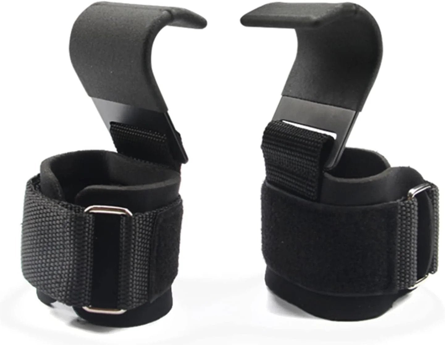 Weight Lifting Hooks with Wrist Wraps – Heavy Duty Grip Support for Deadlifts, Pull-Ups & Strength Training