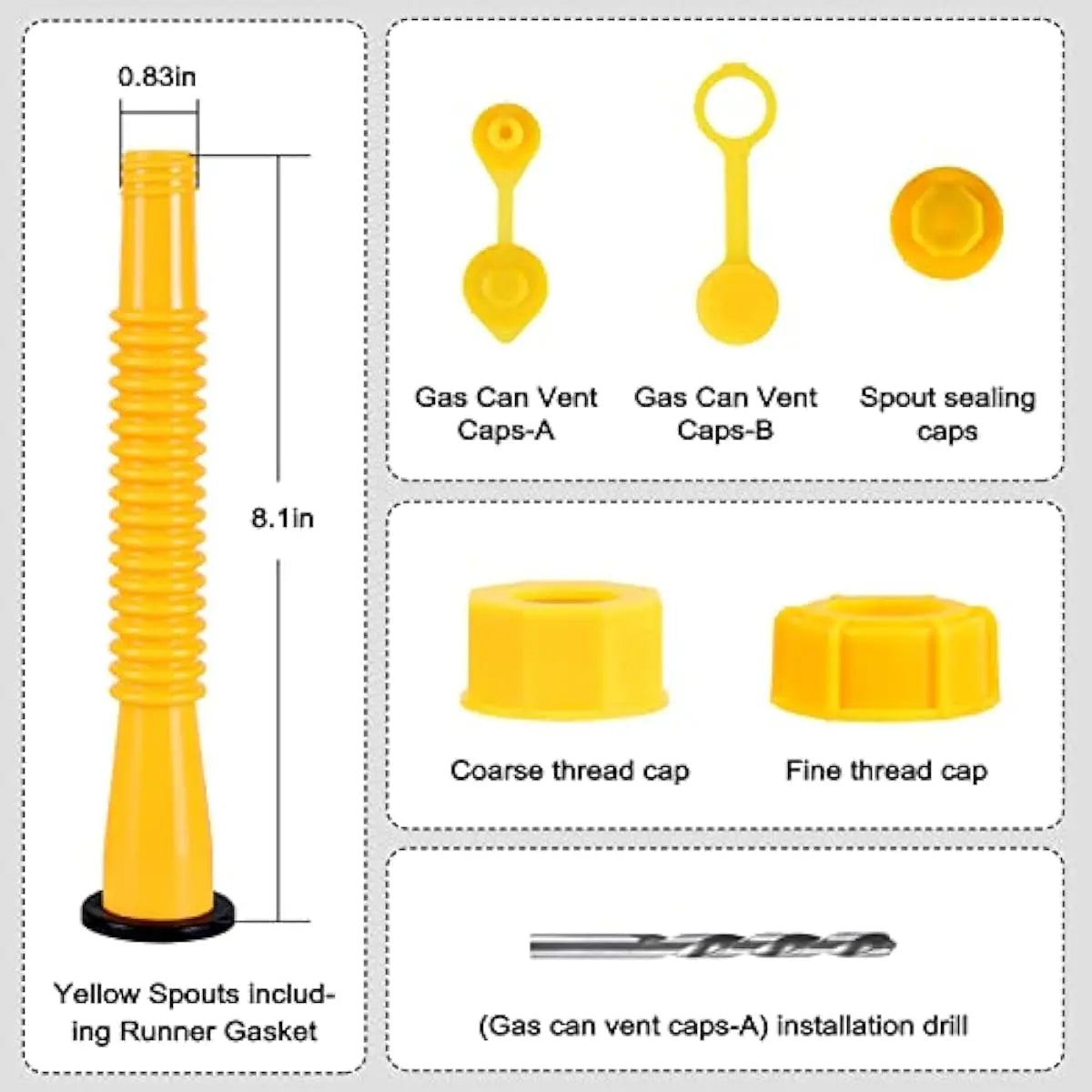 β½π₯50% OFF TODAY β Gas Can Spout Replacement Kit with Gaskets