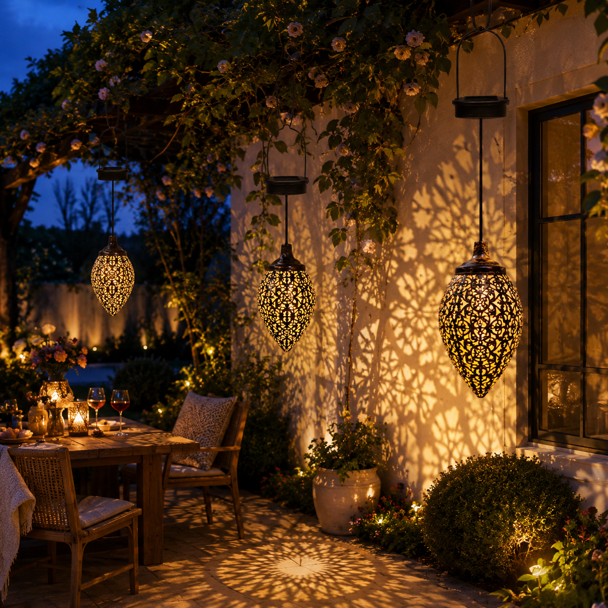 🔥50% OFF TODAY🌙Solar Powered Outdoor Lantern Waterproof Garden Decor