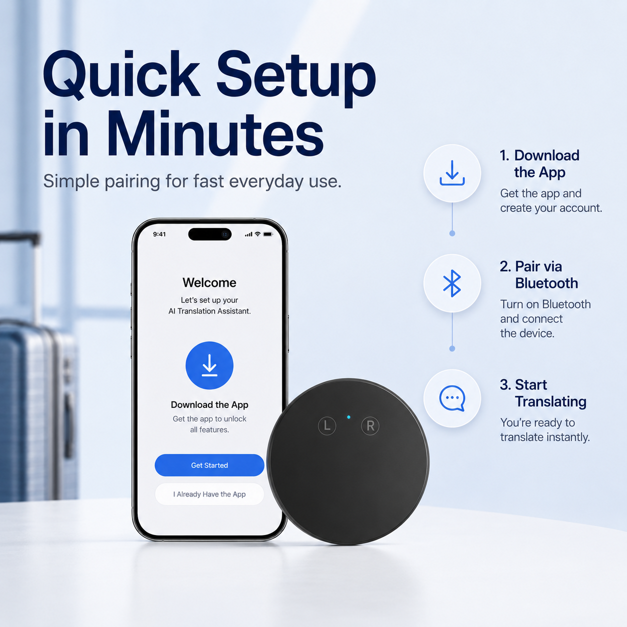 ✨AI Pocket Translator – Real-Time Two-Way Voice Translation in 165+ Languages
