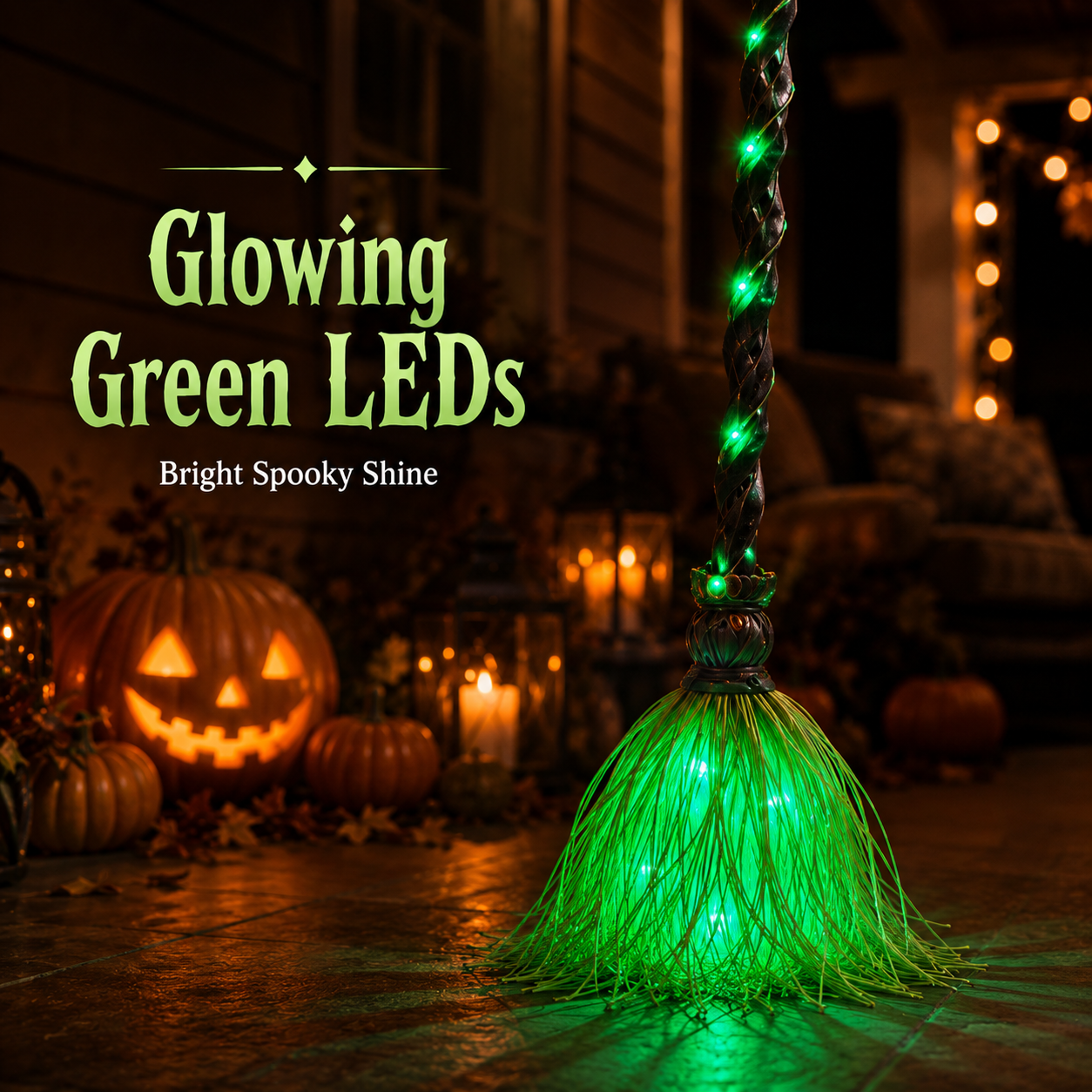 🧙♀️ SAVE 50%🧹Animated Witch Broom – Moves, Lights Up & Makes Spooky Sounds