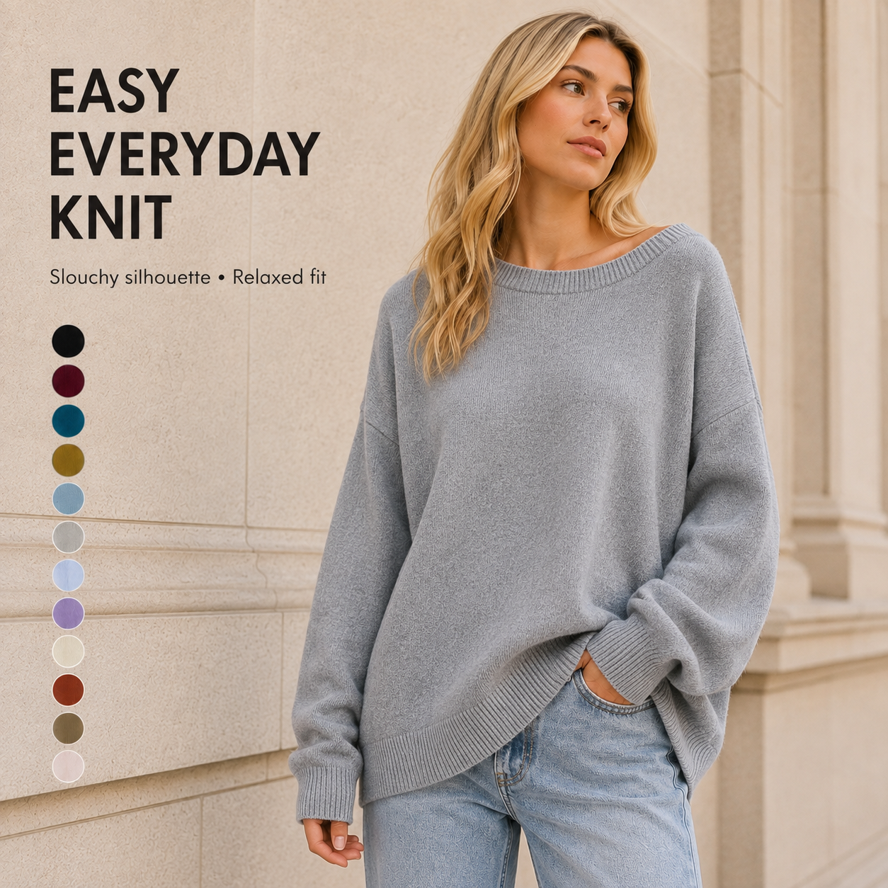 ✨ TODAY ONLY 50% OFF🌸Modern Drop-Shoulder Sweater