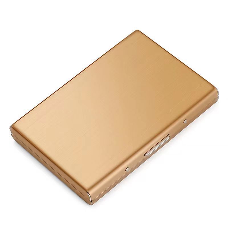 💼 BUSINESS FAVORITE | Premium Metal Card Holder – Slim RFID Wallet with Matte Black Finish