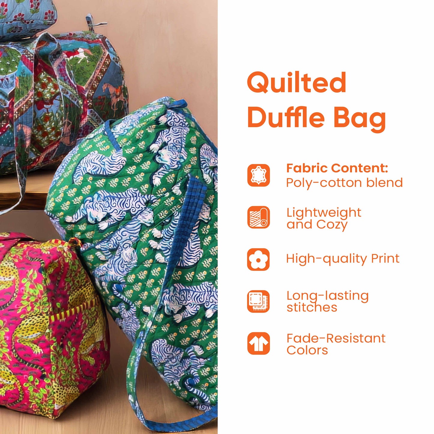 Cat Quilted Duffle Bag GFTOMA2096