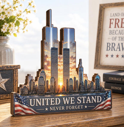 🇺🇸Never Forget 9/11 Memorial Desktop Table Sign✨