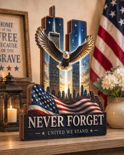 🇺🇸Never Forget 9/11 Memorial Desktop Table Sign✨