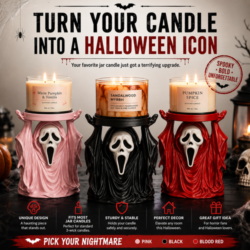 🕯️ 50% OFF TODAY 👻 Ghost Candle Holder for Spooky Home Decor