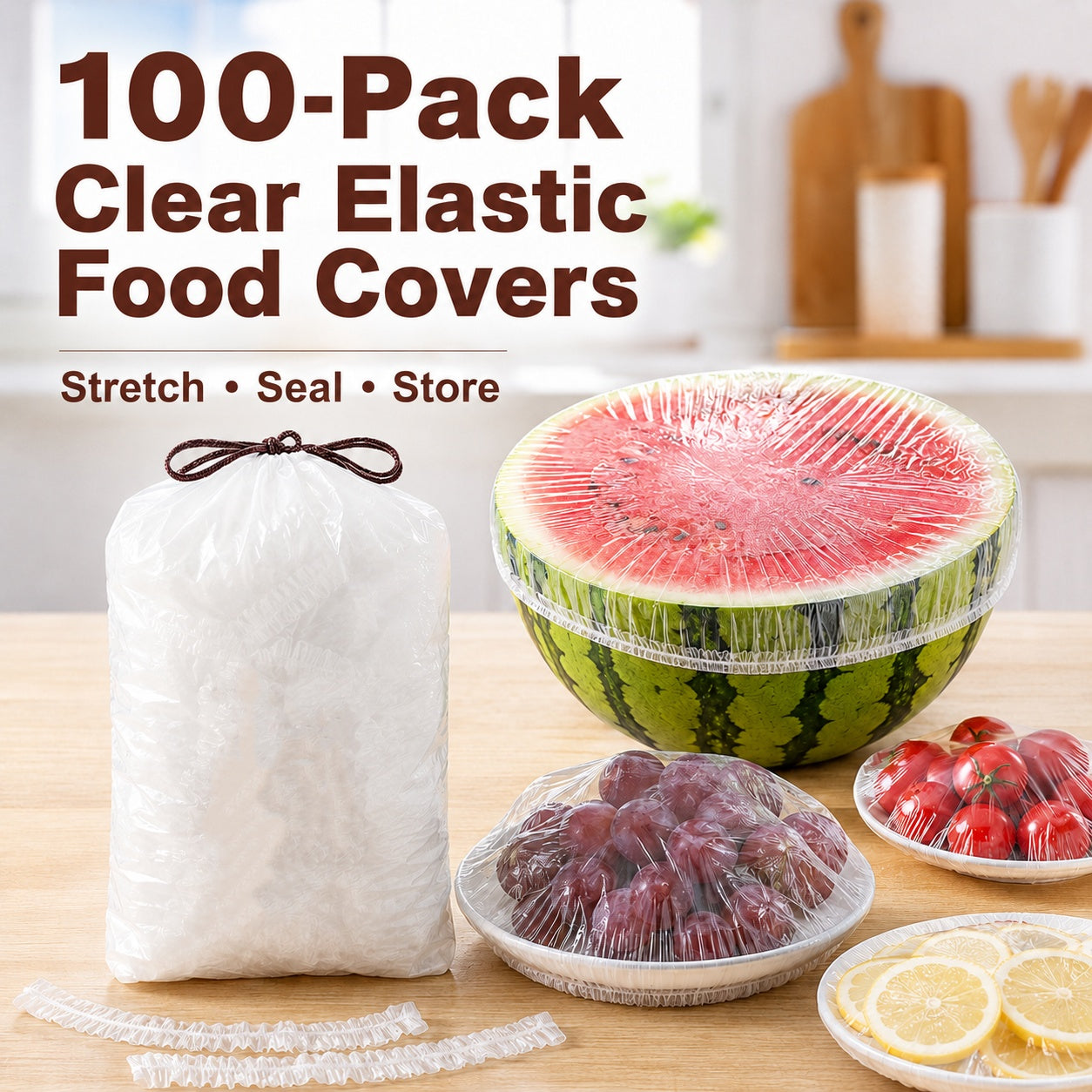 🔥100PCS Disposable Stretch Food Covers for Bowls & Plates
