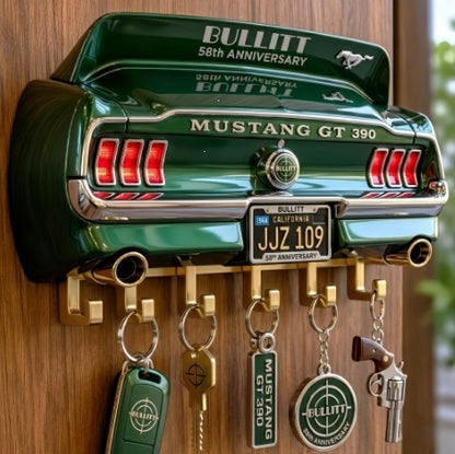 🏎️ 1977 Bandit Trans Am Rear Car Wall Mount Key Holder | 49th Classic Movie Themed Key Rack Decor
