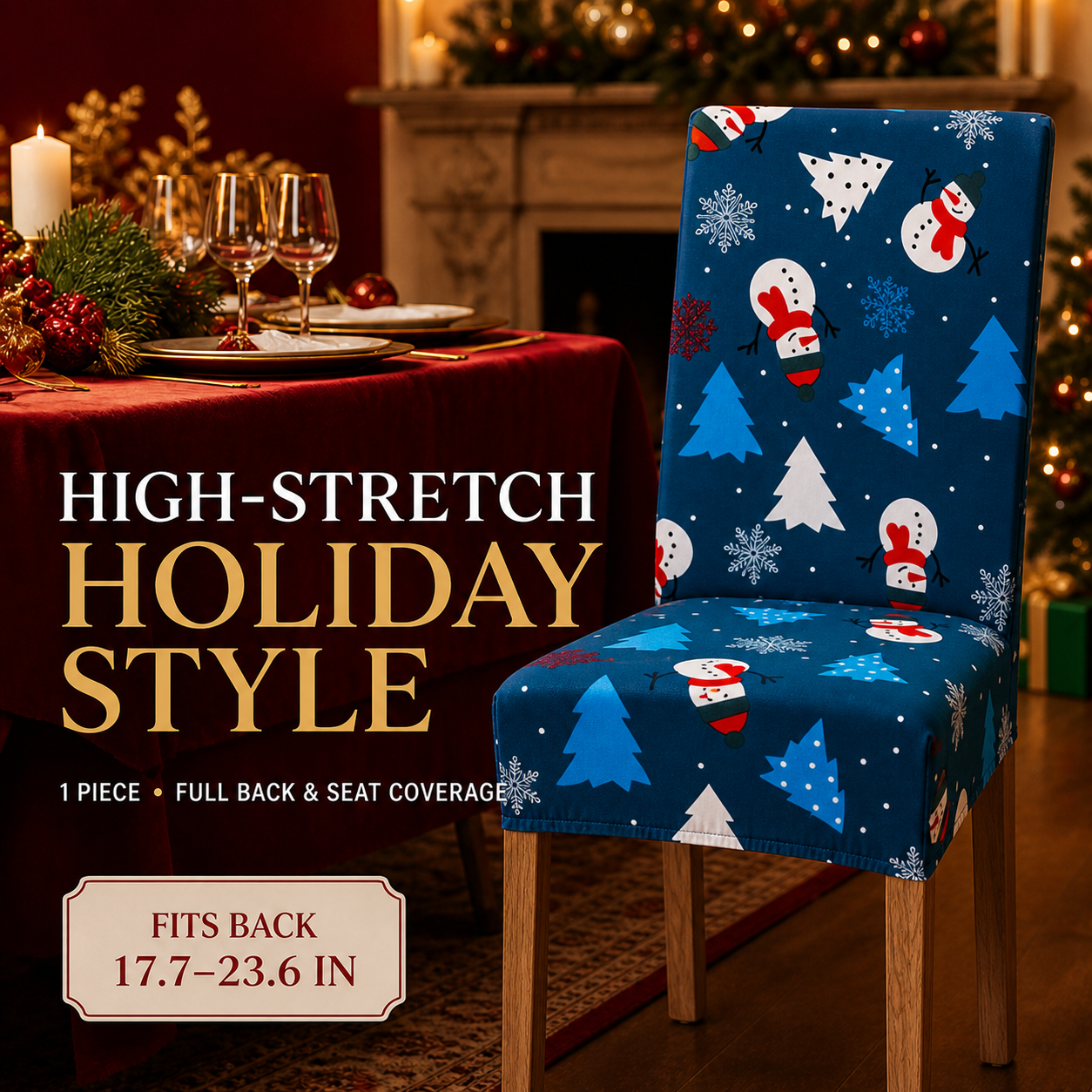 ✨ Transform Your Dining Room in Seconds! 🎄 Ultra-Stretch Christmas Chair Covers