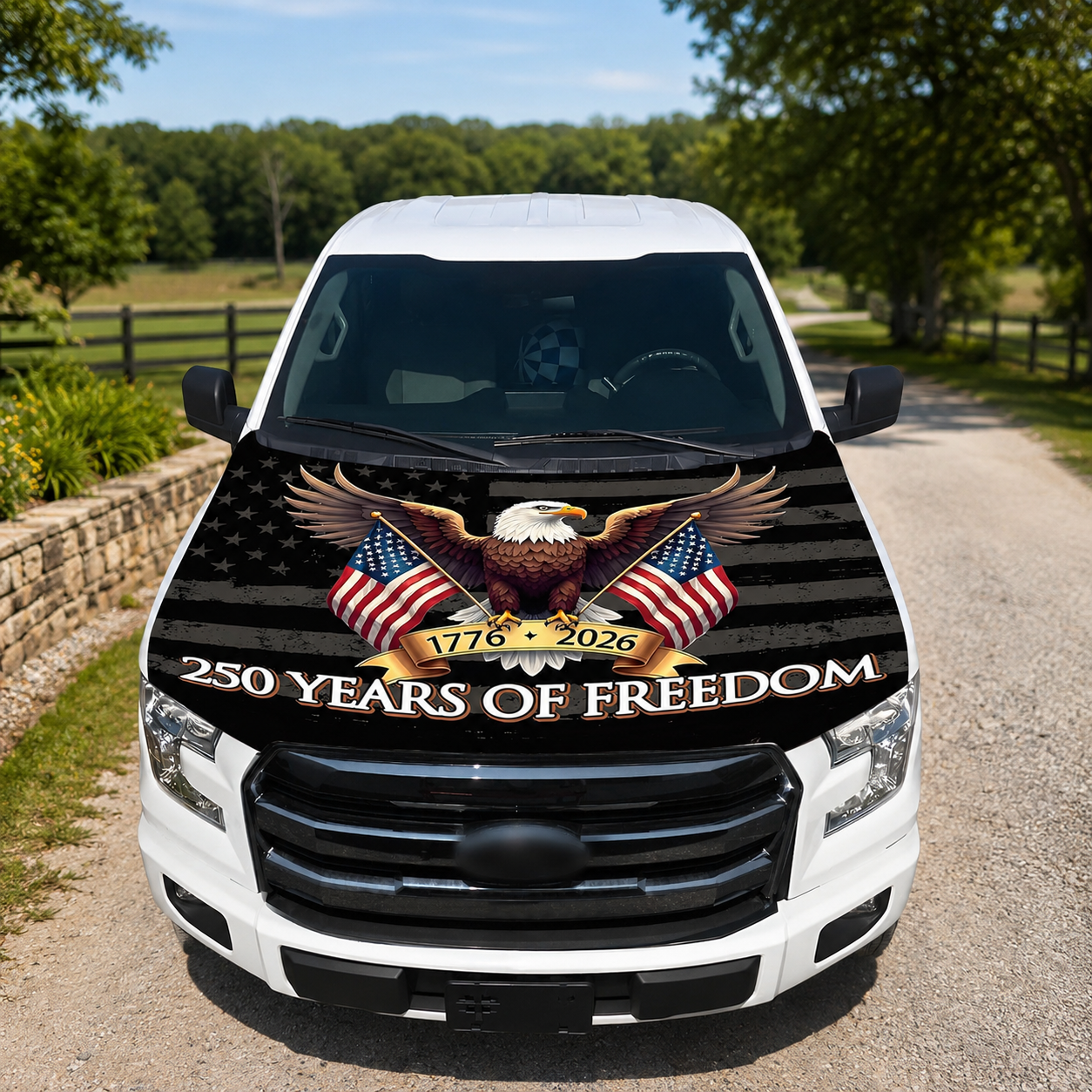 🎉4th Of July Flash Sale 65K+🔥American Car Hood Flag🦅No Glue No Tools🚗 Install in 1 Minute