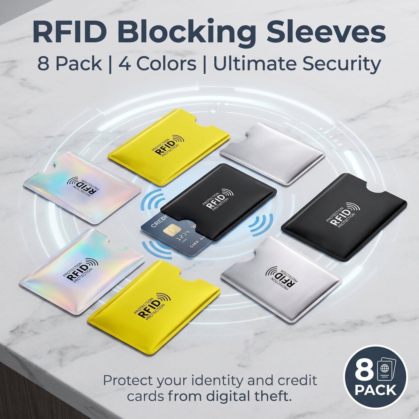 🎁Hot Sale Promotion 49% OFF🔥8 Counts RFID Blocking Sleeves Set
