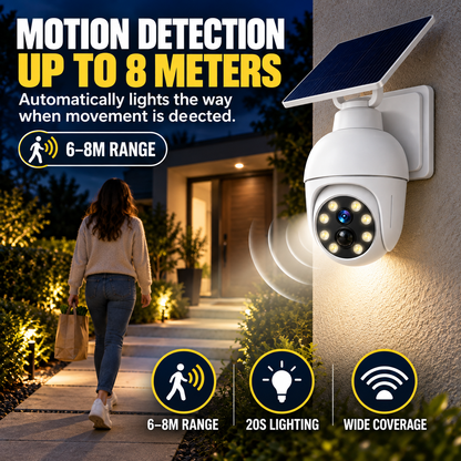 ☀️ Solar Motion Sensor Light - Camera-Style Outdoor Wall & Pathway Lamp 📹