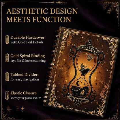 🌙2027 Gothic Weekly Planner – Waiting for the Night Moon & Witchy Organizer ✨