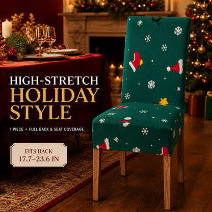 ✨ Transform Your Dining Room in Seconds! 🎄 Ultra-Stretch Christmas Chair Covers