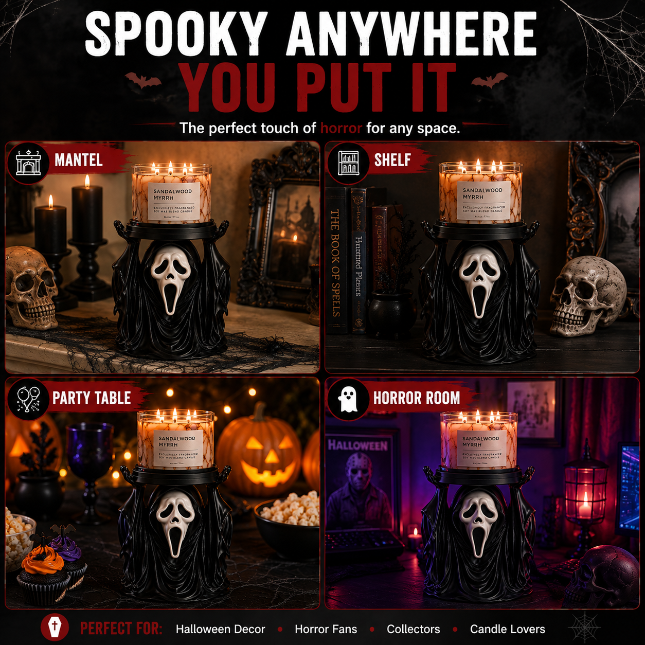 🕯️ 50% OFF TODAY 👻 Ghost Candle Holder for Spooky Home Decor