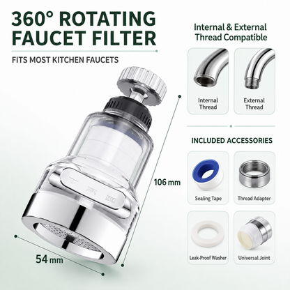 💧 6-Layer Faucet Filter – Cleaner Water for Everyday Use