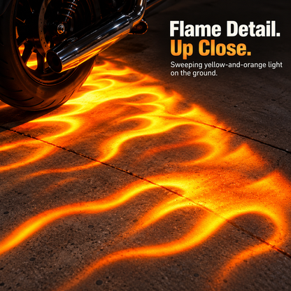 🏍️ Angel Wing Motorcycle LED Projector Lights – Dual Underbody Ground Projection Kit, 7 Custom Light Styles, IP67 Waterproof, 1 Pair ✨