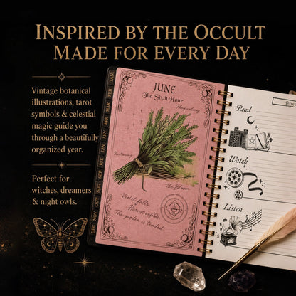 🌙2027 Gothic Weekly Planner – Waiting for the Night Moon & Witchy Organizer ✨