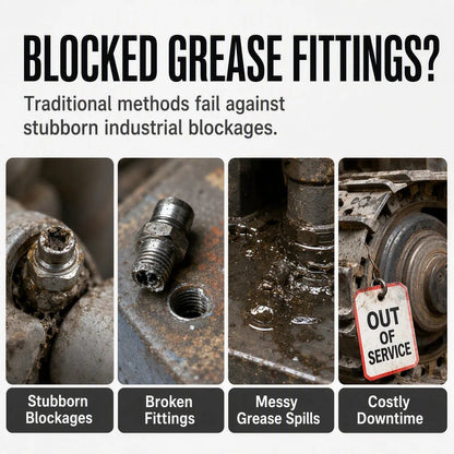 🔧 Heavy-Duty Grease Fitting Unclogger Tool – 600 PSI Cleaner