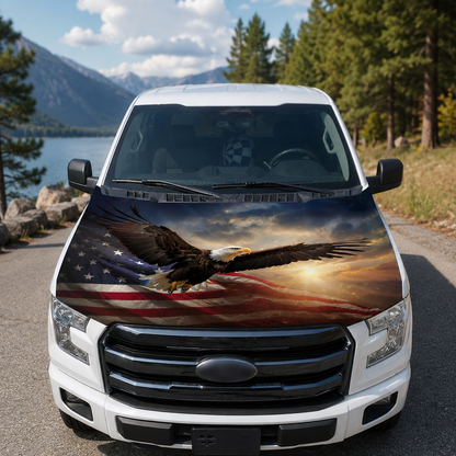 🎉4th Of July Flash Sale 65K+🔥American Car Hood Flag🦅No Glue No Tools🚗 Install in 1 Minute