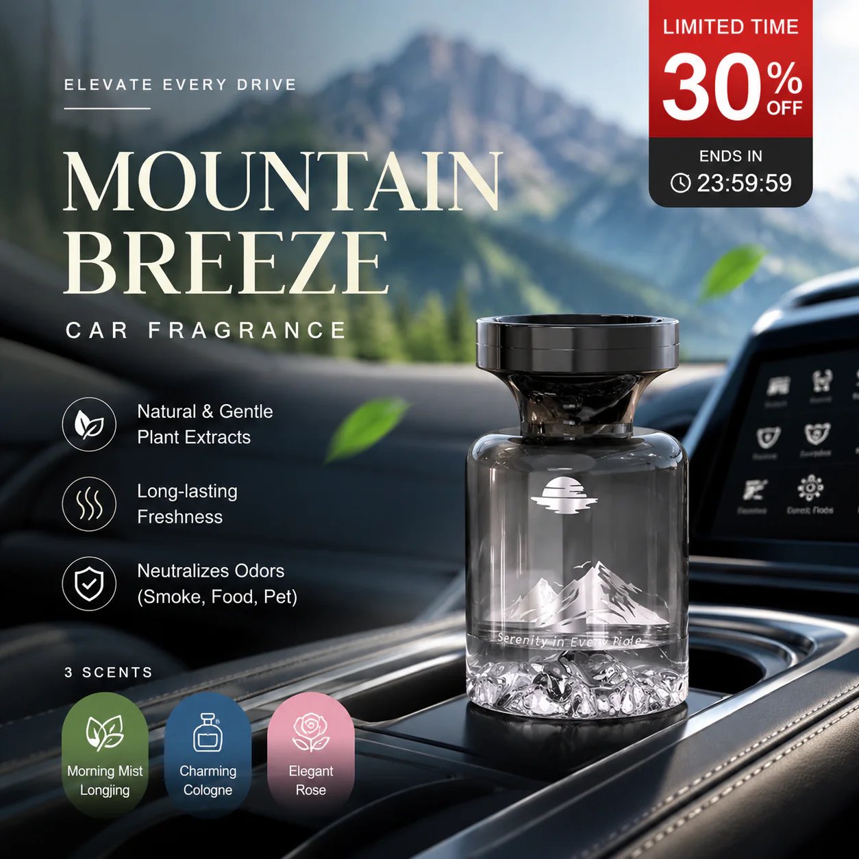 🥳2026 HOT SALE🥳🌿 49% OFF!🚗 Long-Lasting Car Air Freshener – Natural plant extracts, eliminates smoke & pet odours.Breath easy! 💨✨