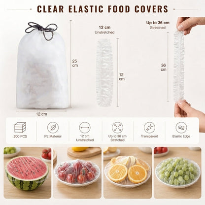 🔥100PCS Disposable Stretch Food Covers for Bowls & Plates
