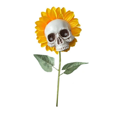 Plastic Sunflower Skull