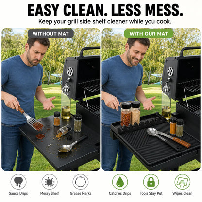 16.5x11" Silicone Mat – Heat Resistant, Dishwasher Safe, Non-Slip for Grill & Counter