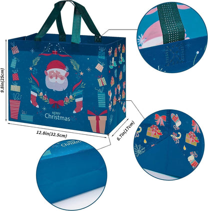 ??Christmas Early Discount 49% Off? Christmas Gift Bags Large Reusable Tote Bags