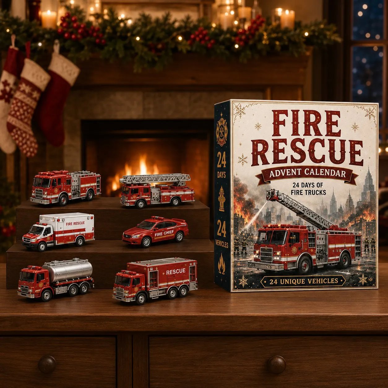 🎄 Vehicle Advent Calendar – 24 Construction & Farm Vehicles