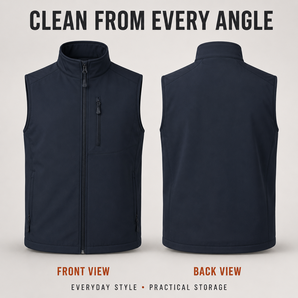 Men’s Everyday Concealment Vest – Dual-Side Built-In Holster & Inner Storage