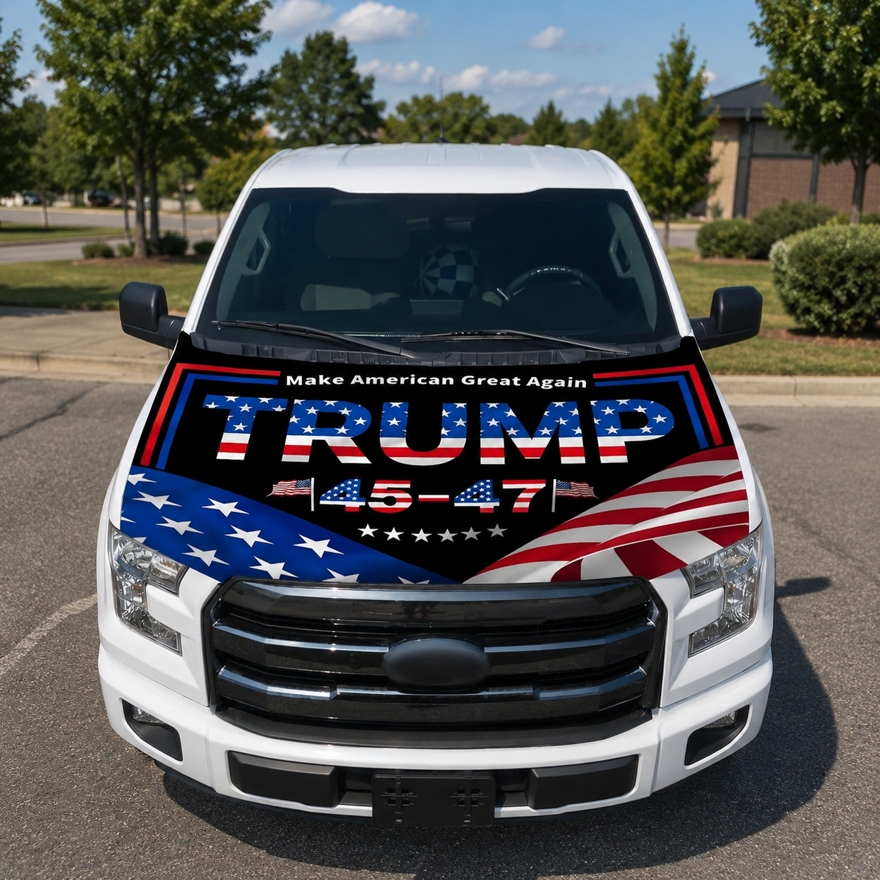 🎉4th Of July Flash Sale 65K+🔥American Car Hood Flag🦅No Glue No Tools🚗 Install in 1 Minute