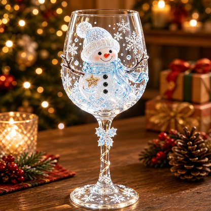 🎅🥂Christmas 3D Wine Glass Collection Gift Box Set