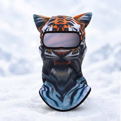 ✨3D Cat Ski Mask with Ears – Funny Windproof Balaclava for Skiing & Festivals