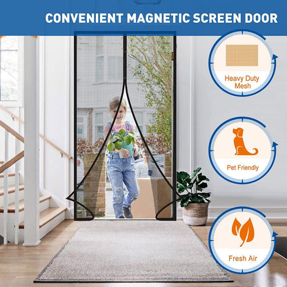 🔥2026 HOT SALE🏠🔥Breathable Mesh Curtain with Hands-Free Magnetic Closure