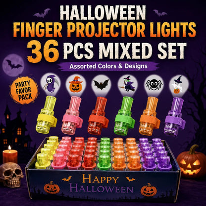 🎃 Halloween Finger Projector Lights – Mini Pattern Projector (36 Pcs)