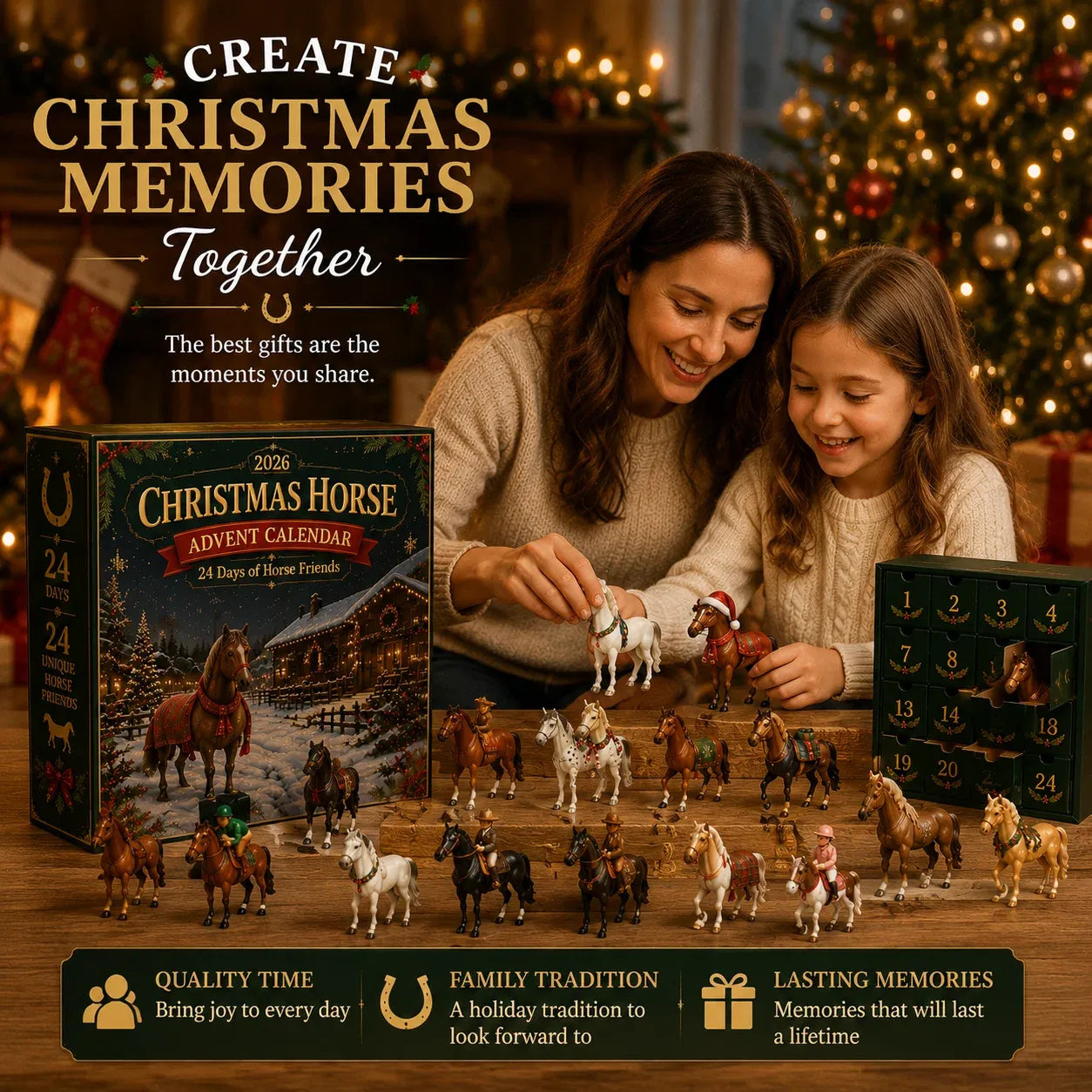 🔥🎁🐴 Christmas Horse Advent Calendar--24 Days of Horse Friends & Holiday Memories 🎄
