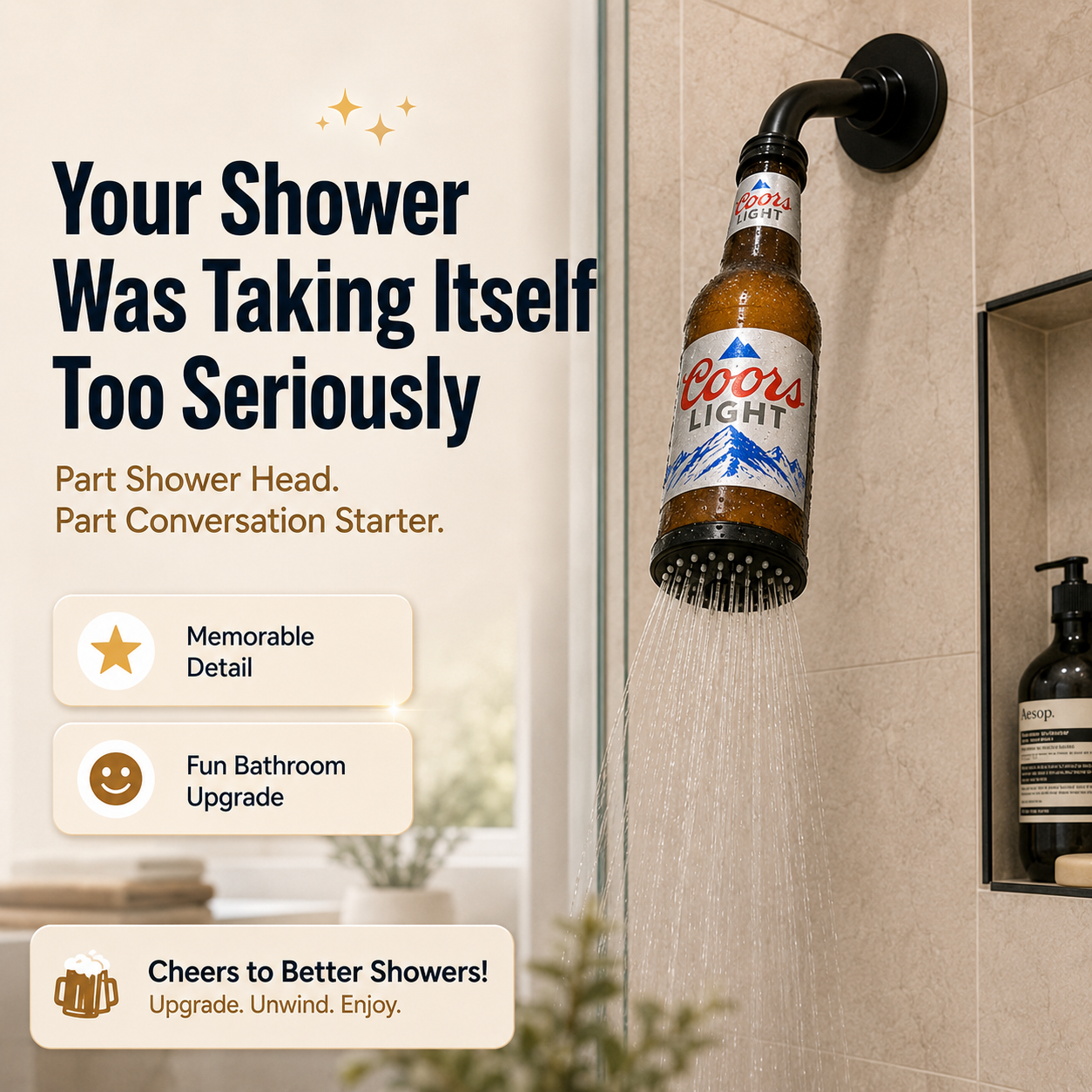 🍺Beer Shower Head