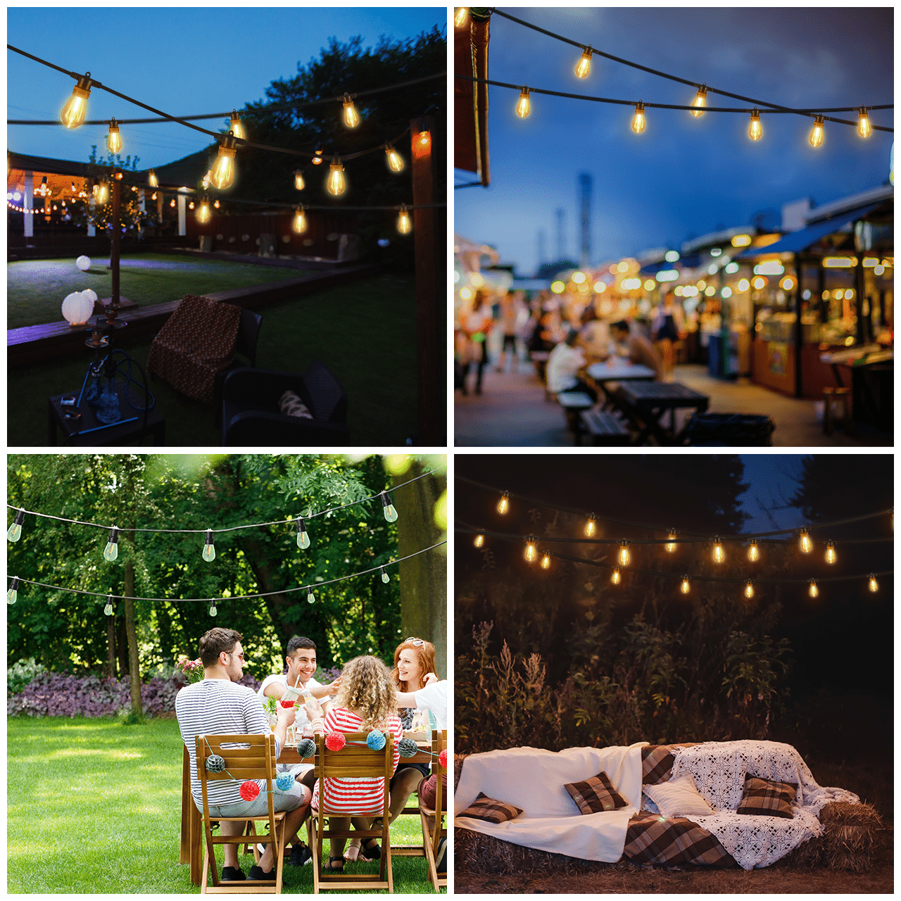🔥Last Day Special Sale 70% OFF - Smart Auto-Sensing LED Outdoor String Lights