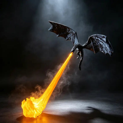 🔥Last Day: 60% OFF🔥 Firebreathing Dragon Book Nook | Realistic Flame Fantasy Shelf Decor