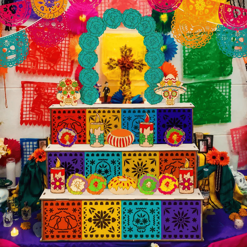 🔥 LAST DAY 49% OFF 🎃 Día de Muertos Wooden Ofrenda Altar 🏵️ Buy 2 Free Shipping