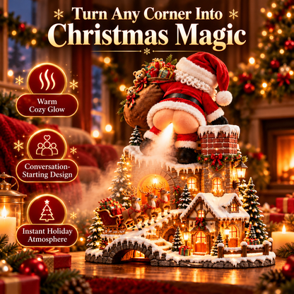 🎅 Santa’s Cheeky Christmas Village™ – Lighted Aroma Diffuser with Funny Santa Mist & Magical Holiday Glow