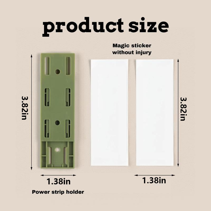 🔥Adhesive Socket Holder – Punch-Free Wall Mount with Cable Organizer Clips
