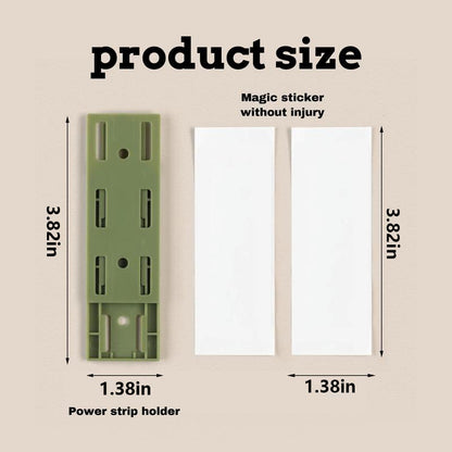 🔥Adhesive Socket Holder – Punch-Free Wall Mount with Cable Organizer Clips
