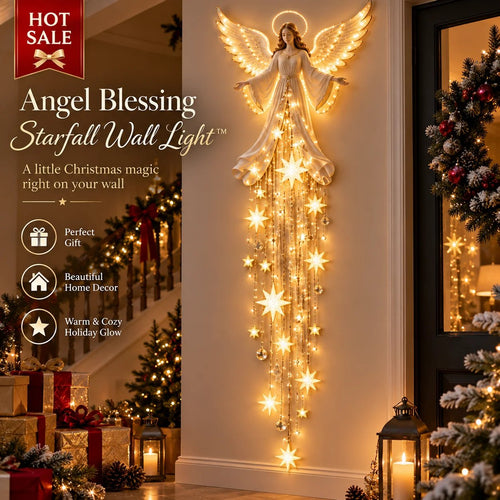 ✨ Angel Blessing Starfall Wall Light – Bring Heaven Home for Christmas