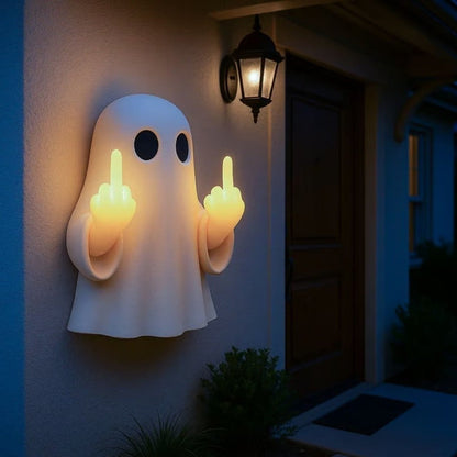 Ghost Middle Finger Wall Light Funny Glowing Halloween Decor 2026