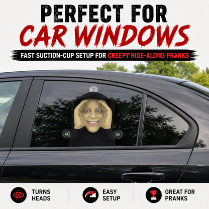 Creepy Realistic Mask for Halloween Jump Scares & Window Pranks